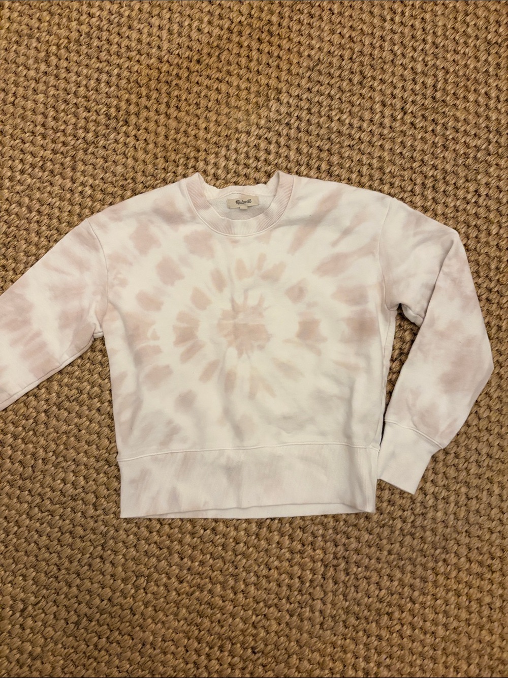 Madewell - Tie-Dye Crewneck Sweatshirt in Soft Pink -